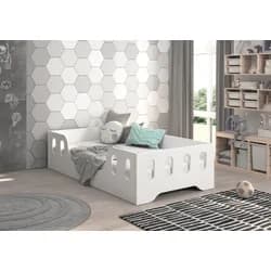 WD Dětská postel MONTESSORI LAKI 140 x 70 cm, Bílá