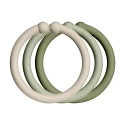 BIBS Loops kroužky 12ks - Vanilla / Sage / Olive