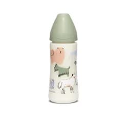 LÁHEV Kulatá savička SILIKON 360 ml - ZELENÝ PES