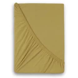 Kvalitex Luxusní bavlněné JERSEY prostěradlo s lycrou 90x200 cm - béžové