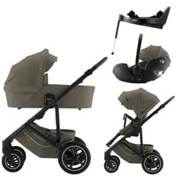 BRITAX Set kočárek Smile 5Z + hluboká korba + autosedačka Baby-Safe PRO + Vario Base 5Z Lux - Urban Olive