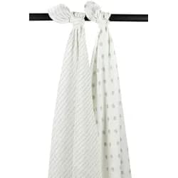 Meyco Mušelínové pleny 2-balení Dot stripe soft green