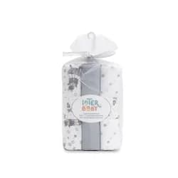 Interbaby Plenka PADÁK 3ks 80x80cm - bílo/šedá