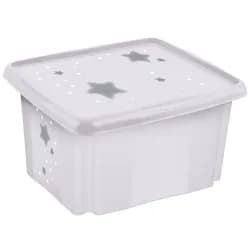 KEEEPER Úložný box s víkem velký "Stars" - Bílá
