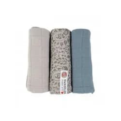 LODGER Swaddler Flower Tribe 3balení 70 x 70 cm Mist