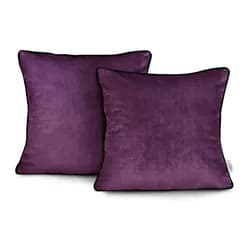 Restilo Povlaky na polštáře AmeliaHome Velvet Piping švestkové, velikost 45x45