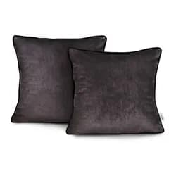 Restilo Povlaky na polštáře AmeliaHome Velvet Piping tmavě hnědé, velikost 45x45