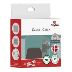 BabyDan pojistka pro dveře zásuvek a skříní 4ks Cabinet Catch, BIO