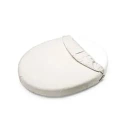 Petite&Mars Napínací prostěradlo nepromokavé do oválné postýlky Soft Dream Oval 84x50 White