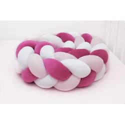 Scamp Mantinel do postýlky cop (Bílá-růžová-pink) - 180 cm