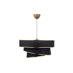 Závěsný lustr Couper - Black, Gold