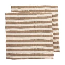 Meyco Mušelínové pleny Fat Stripe 120x120 cm 2-balení - Taupe