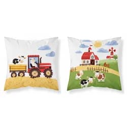 Detexpol Povlak na polštářek 40x40 cm - Traktor na farmě