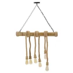 Mauro Ferretti Závěsný lustr Bamboo 120 cm hnědý