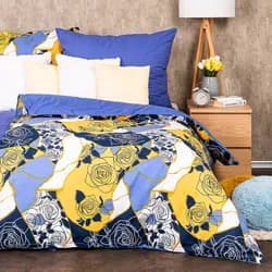 4Home Bavlněné povlečení Blue rose, 160 x 200 cm, 70 x 80 cm