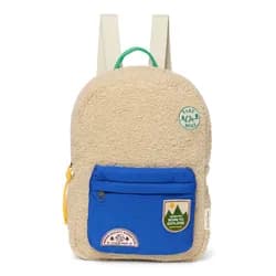 Studio Noos Teddy Midi BACKPACK batůžek s přední kapsou Ecru Cobalt