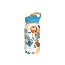 Quokka Nerezová termoláhev s pítkem Pop Kids Safari 445 ml